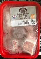 Lapin entier decoupe avec foie