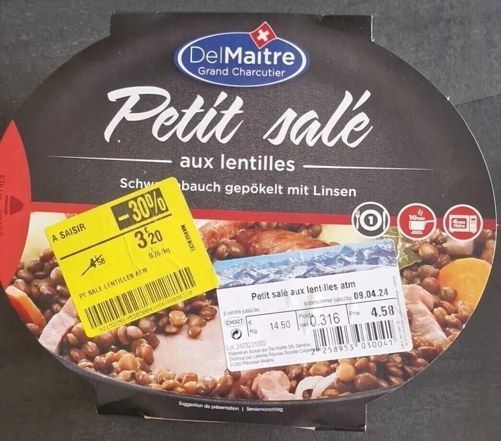 Petit salé aux lentilles