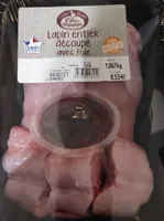 Lapin entier découpé