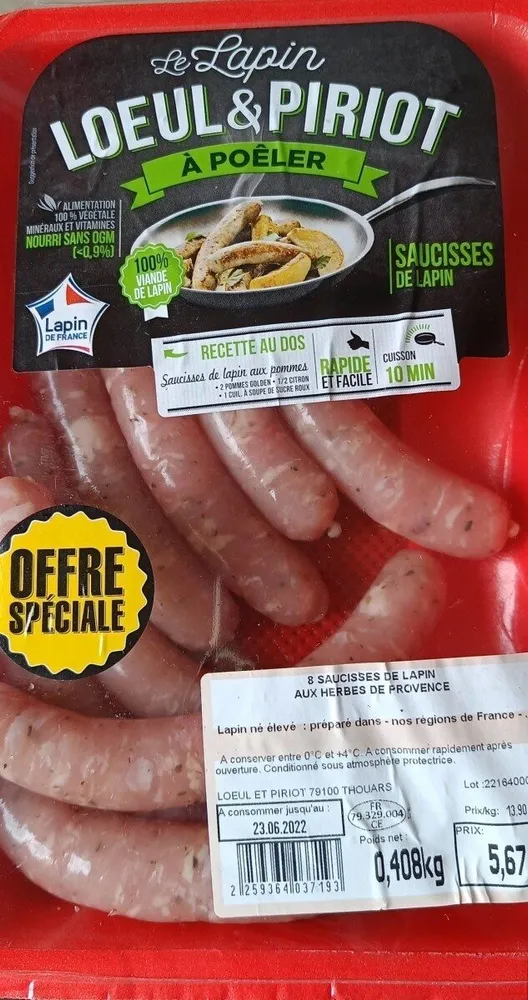 Saucisses de lapin à poêler