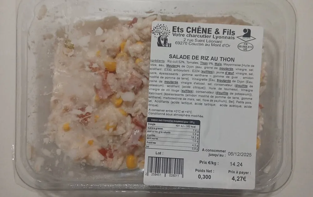 Salade de riz au thon