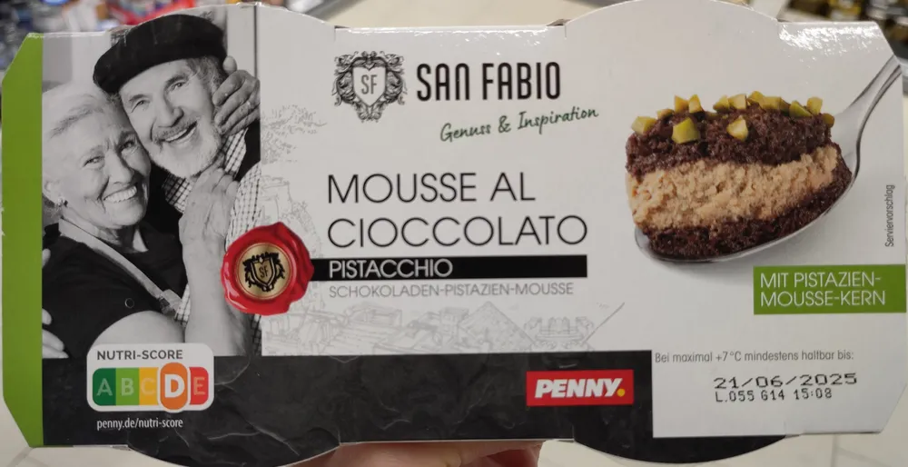 Mousse al cioccolato pistacchio