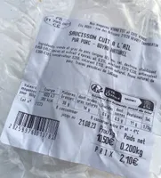 Saucisson cuit a l’ail