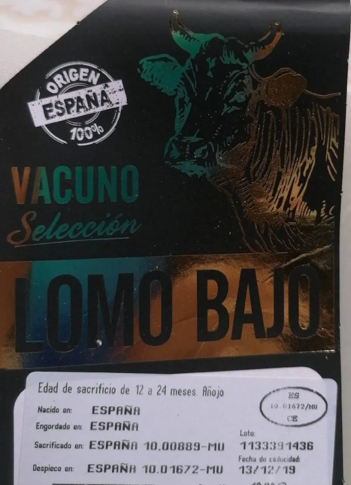 Vacuno selección Lomo bajo