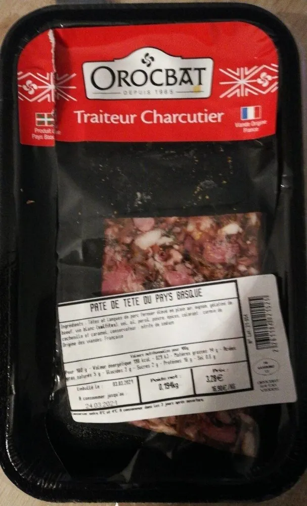 Pâte de tête du pays Basque