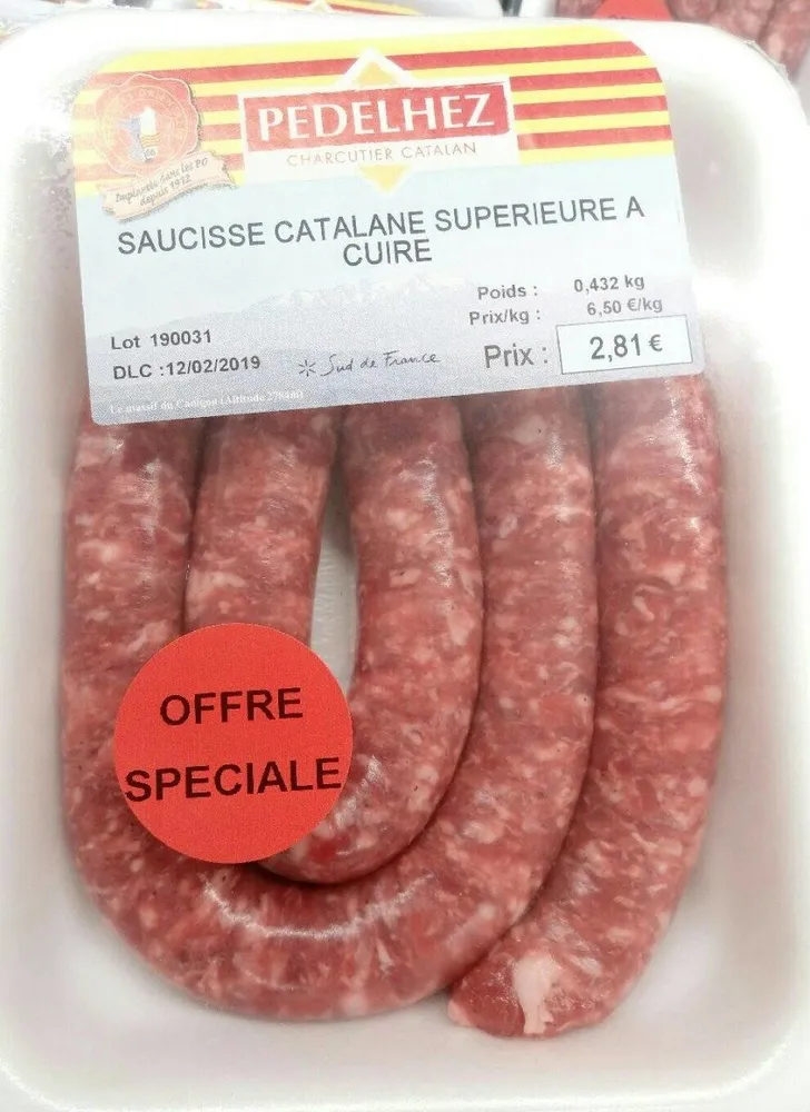 Saucisses catalane supérieure à cuire