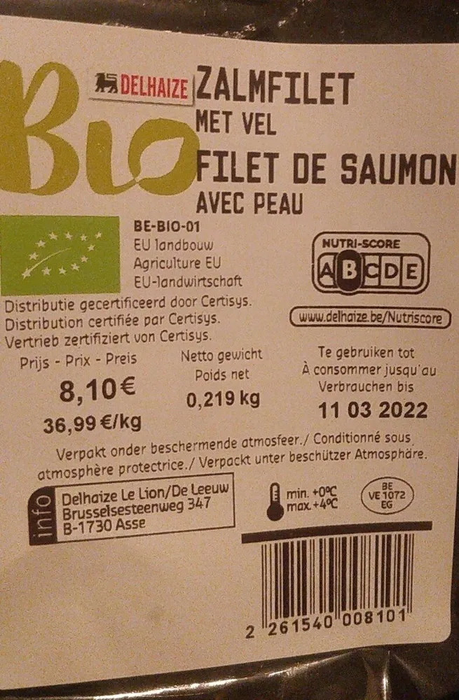 Zalmfilet met vel