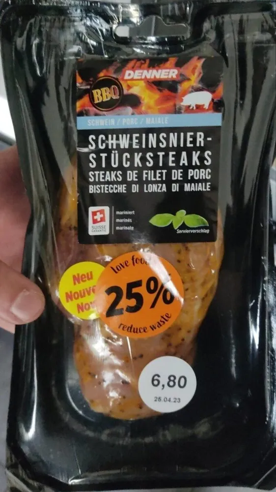 Steaks de filet de porc