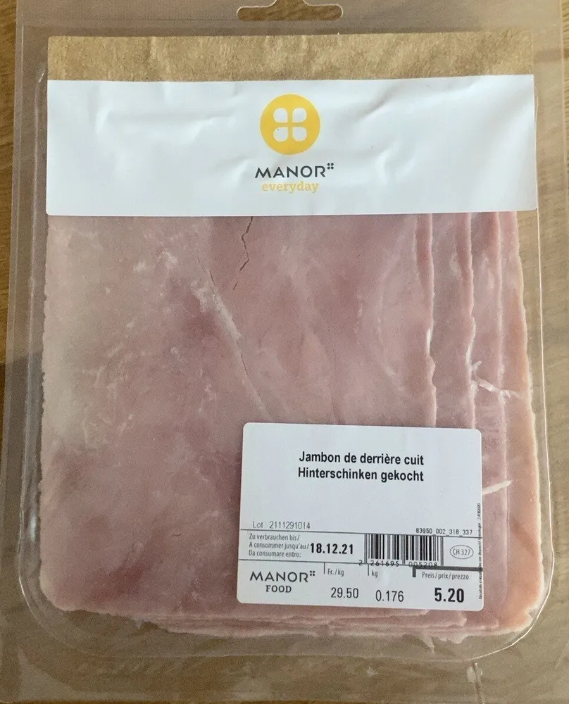 Jambon de derrière cuit