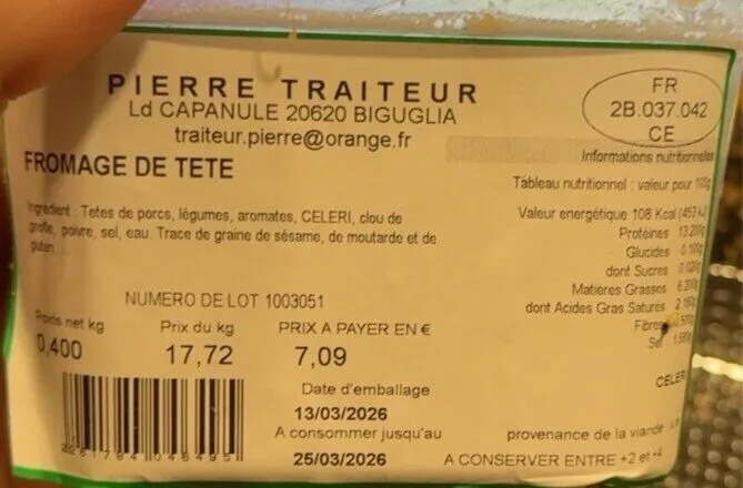 Fromage tete