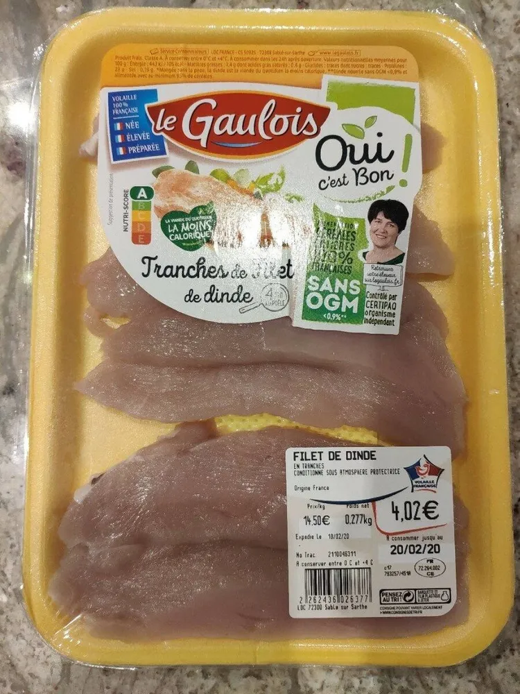 Tranches de filet de dinde