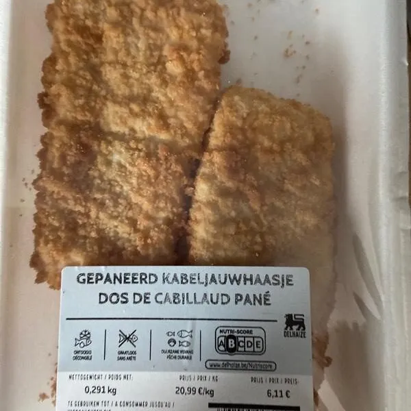 Dos de cabillaud  pané