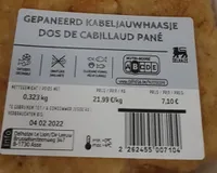 Dos de cabillaud pané