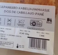 Dos de cabillaud pané