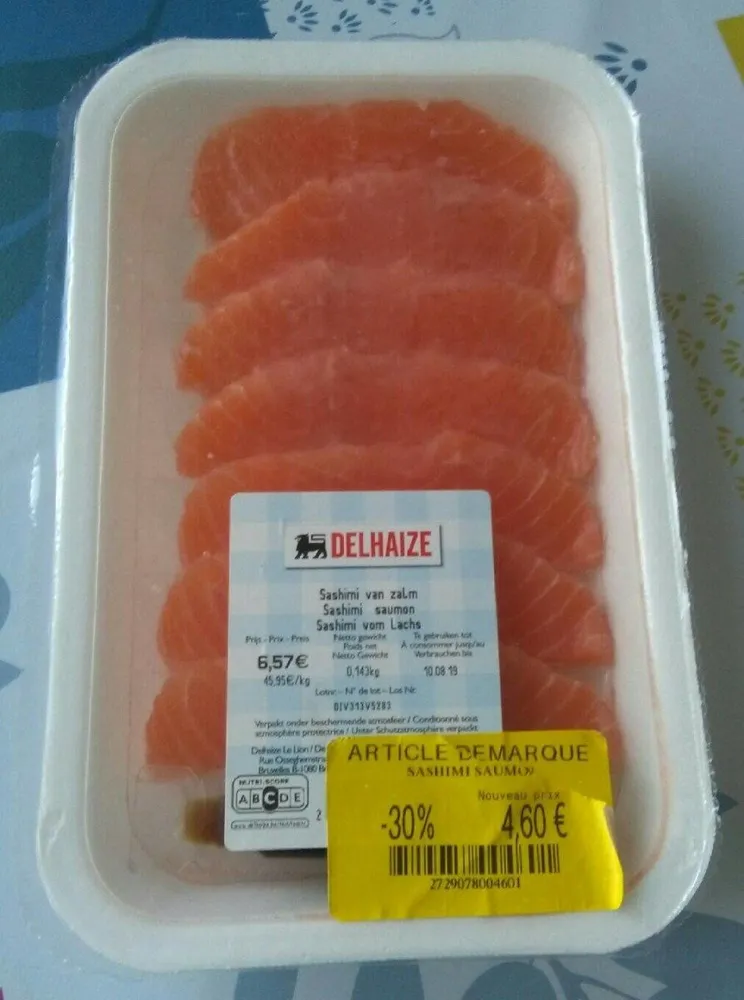 Sashimi saumon
