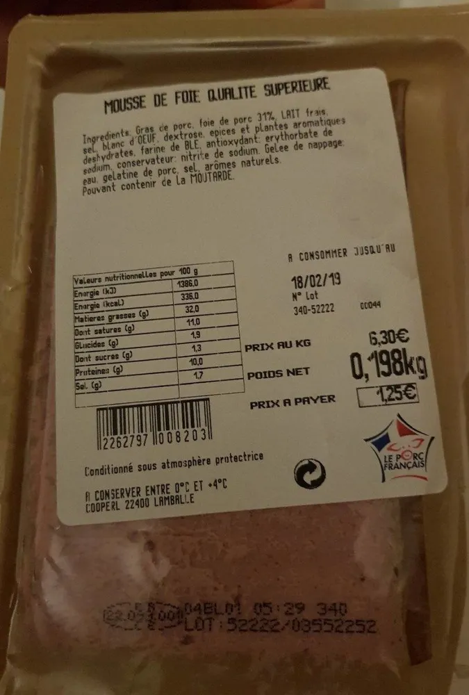 Mousse de foie qualité supérieure