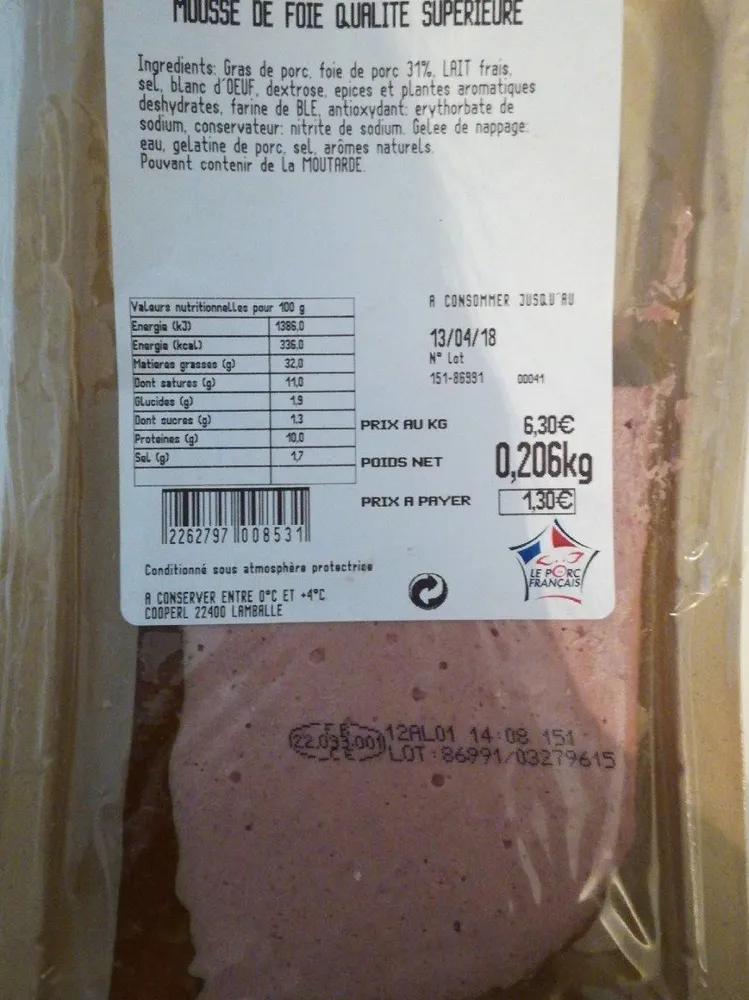 Mousse de foie qualité supérieure