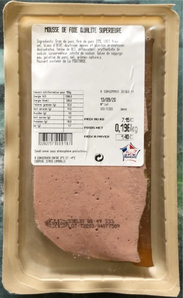 MOUSSE DE FOIE QUALITE SUPERIEURE