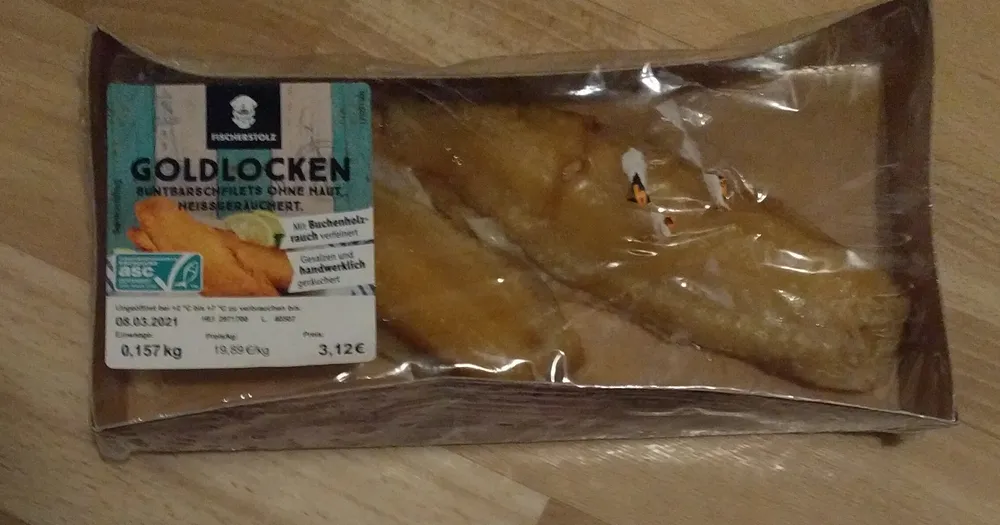 Goldlocken Buntbarschfilets ohne Haut heissgeräuchert