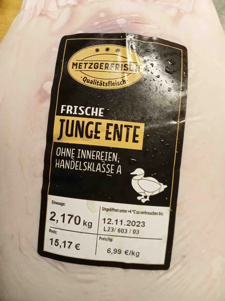 Frische junhe Ente