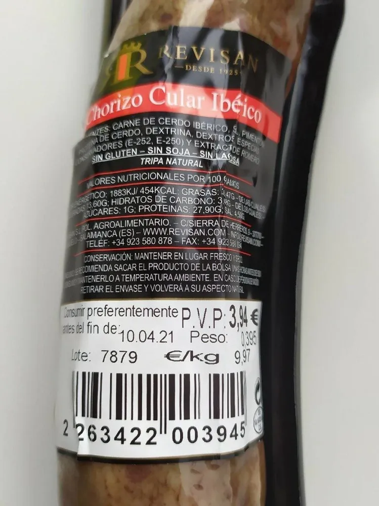 Chorizo cular ibérico