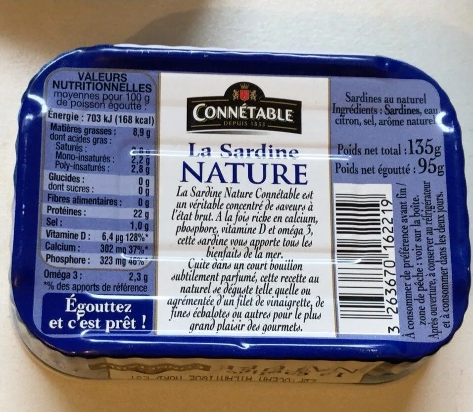 La sardine nature
