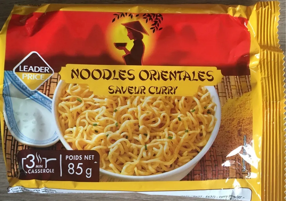 Noodles orientales saveur curry