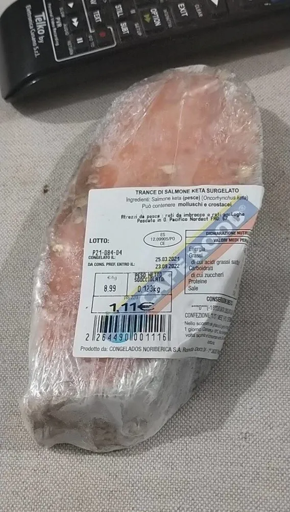 Trance di salmone keta surgelati
