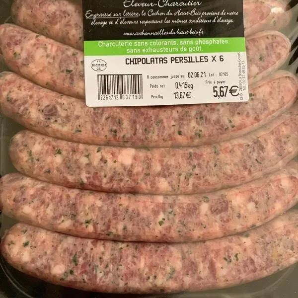 Chipolata persillées