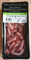 Dés de bacon fumés salés au sel sec