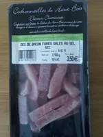 Dès de bacon fumes sales au sel sec