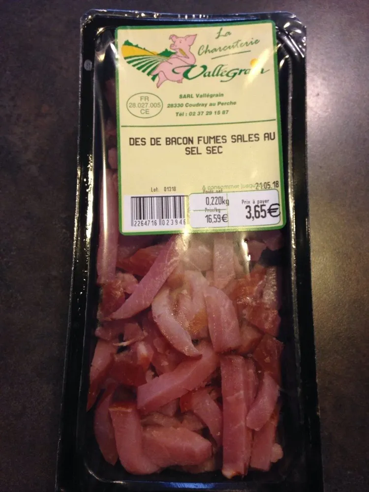 Dés de bacon fumés