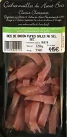 Dés de bacon fumés salés au sel sec