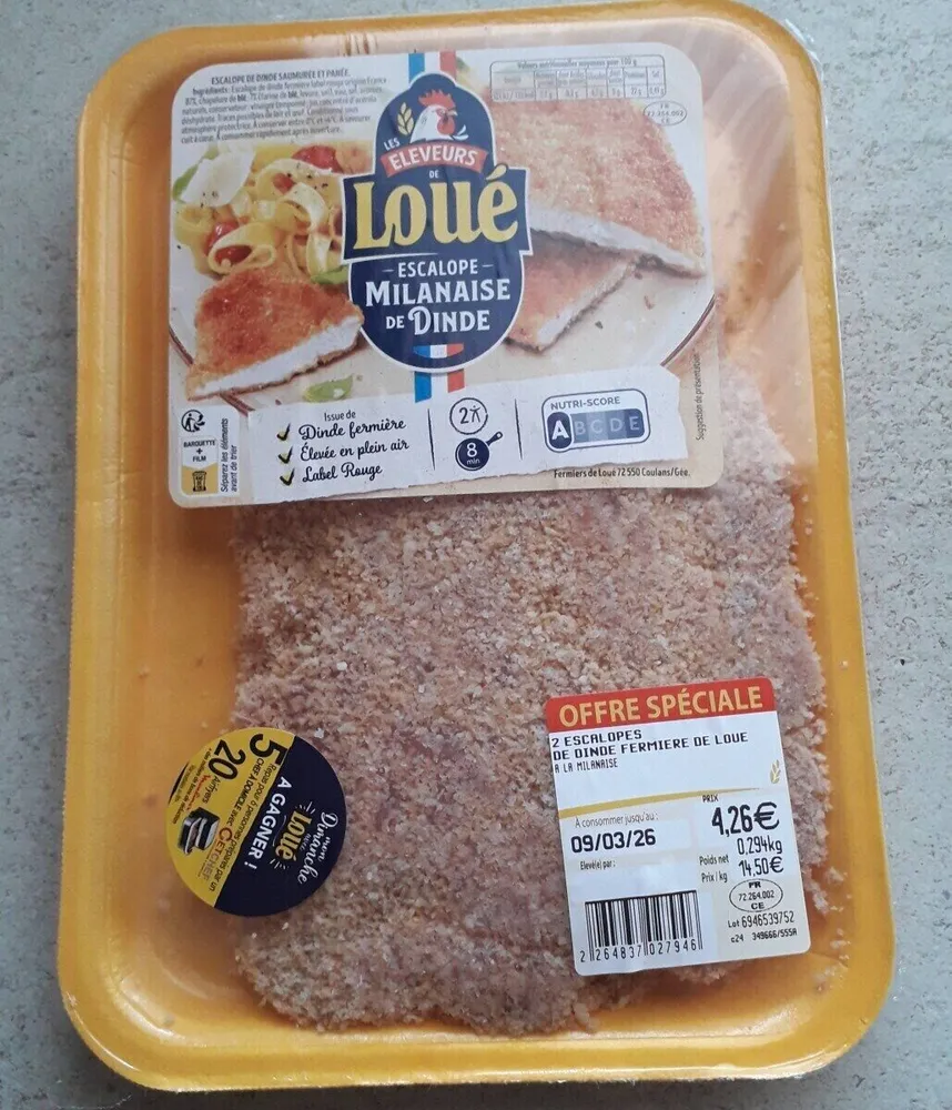 Escalope milanaise de dinde