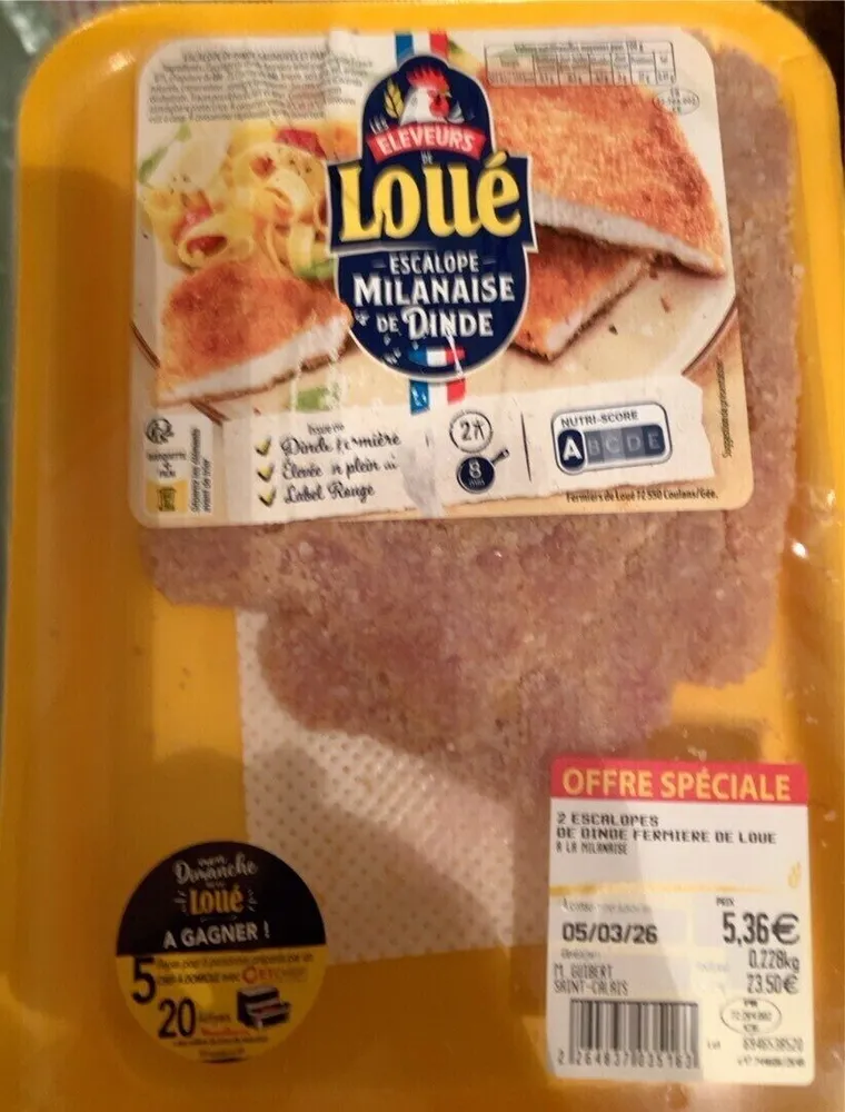 Escalope milanaise dinde