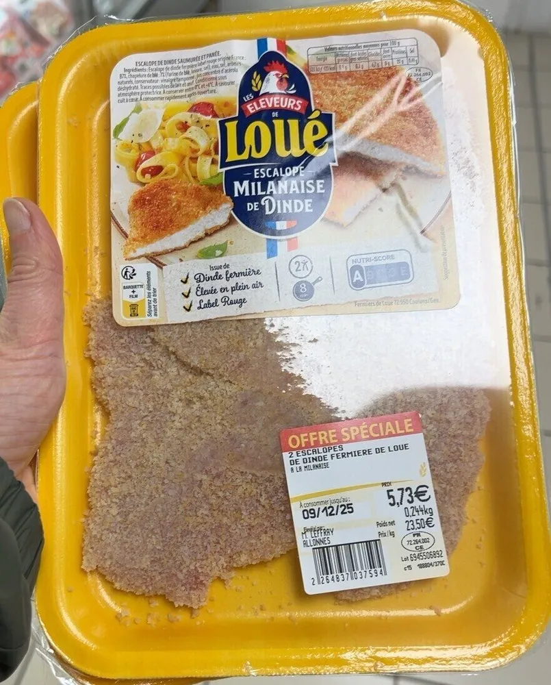 Escalope milanaise de dinde