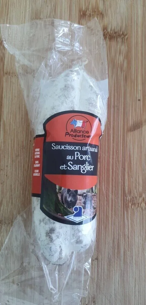 saucisson artisanal au porc et sanglier