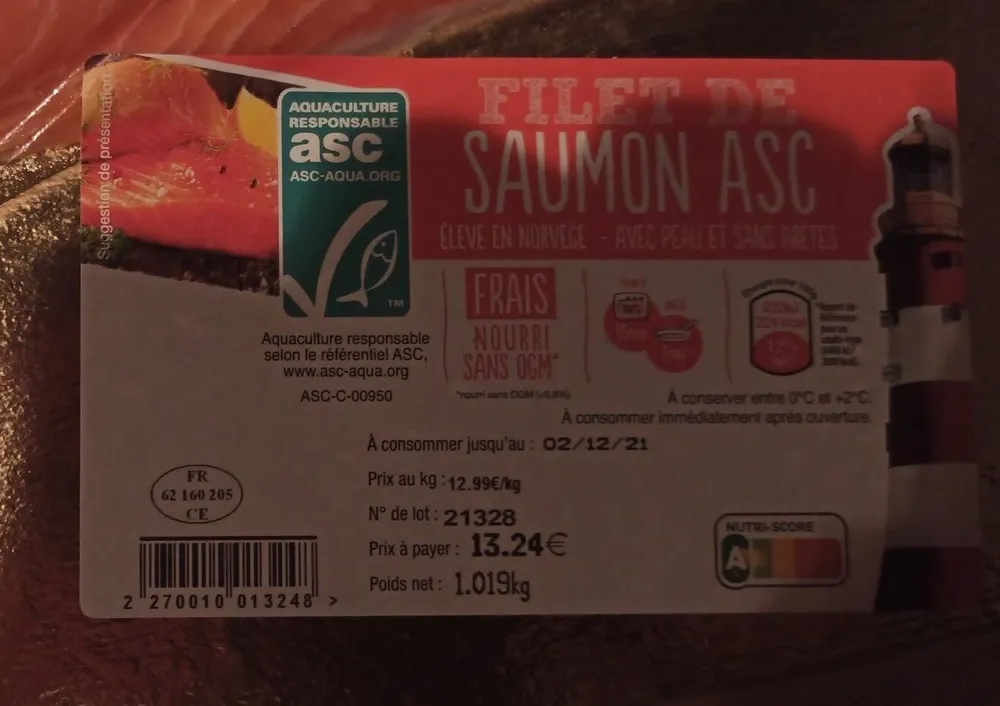 Filet de saumon asc