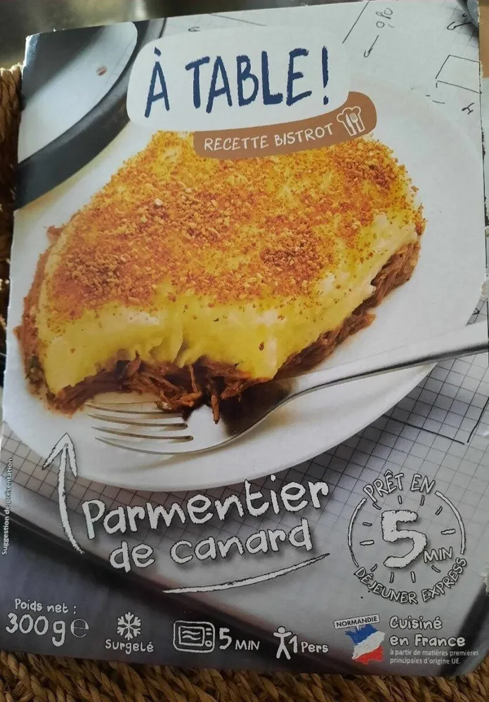 Parmentier de canard
