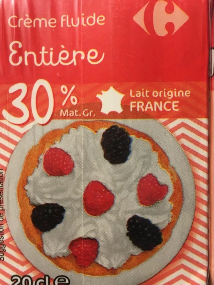 Crème fluide entière