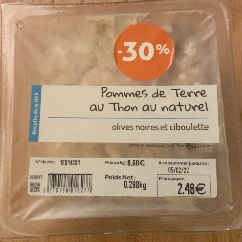 Pommes de terre au thon au naturel