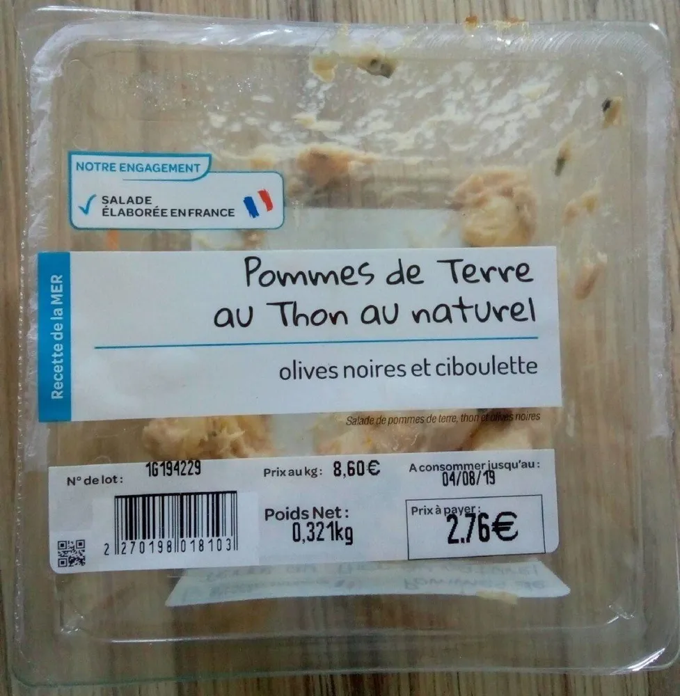 Pommes de Terre au Thon au naturel