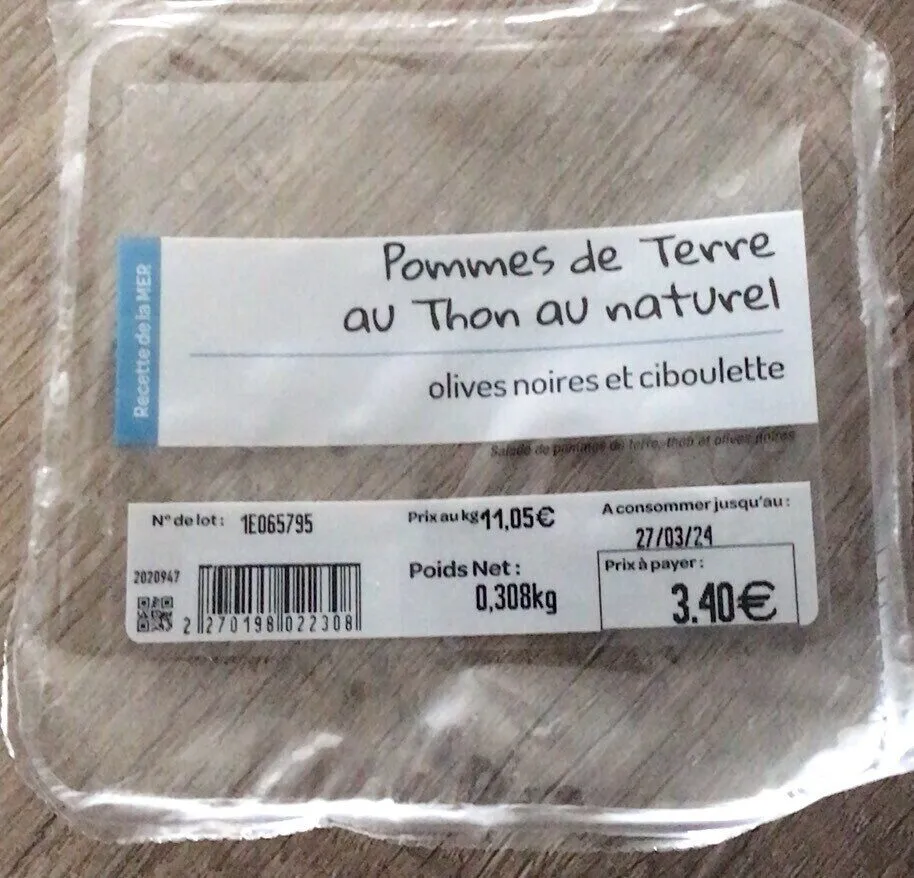 Pommes de terre au thom au naturel