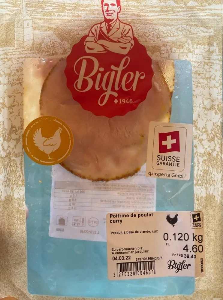 Poitrine de poulet curry