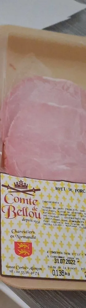 Rôti de porc cuit