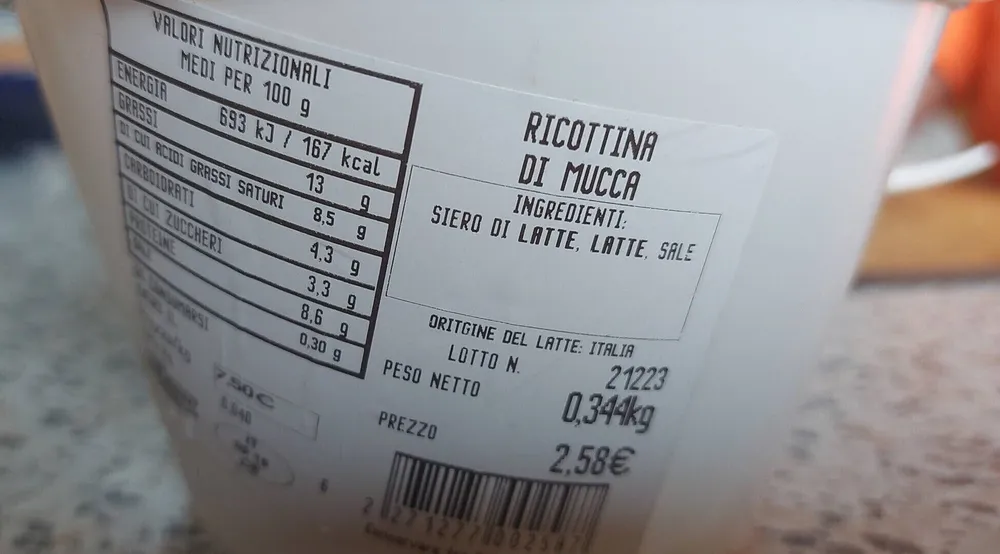 Ricottina di mucca