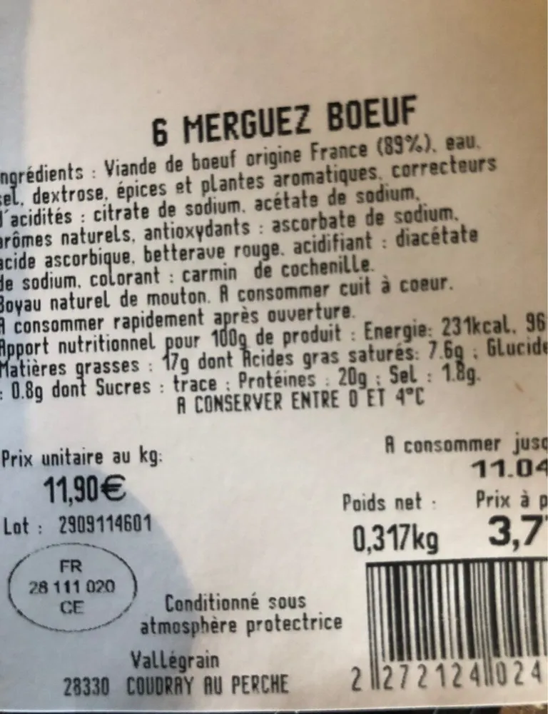 Merguez Boeuf