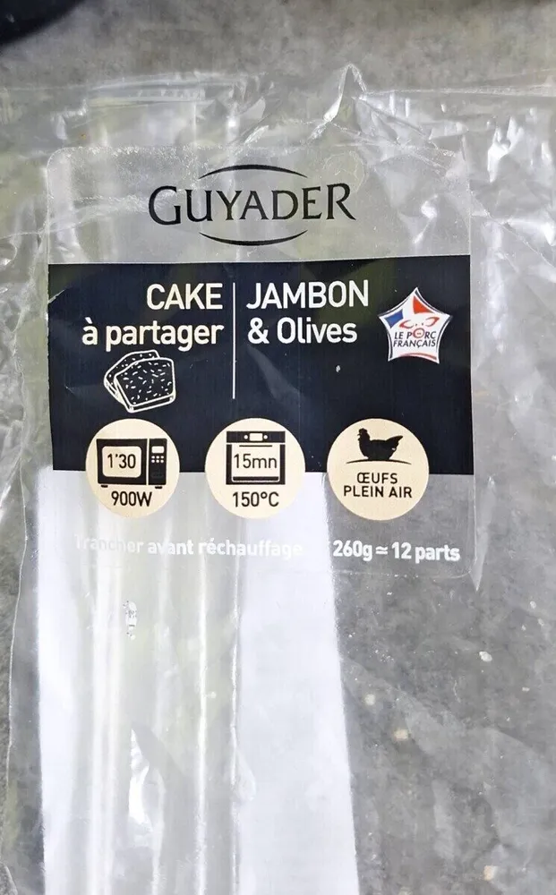 cake à partager jambon olived