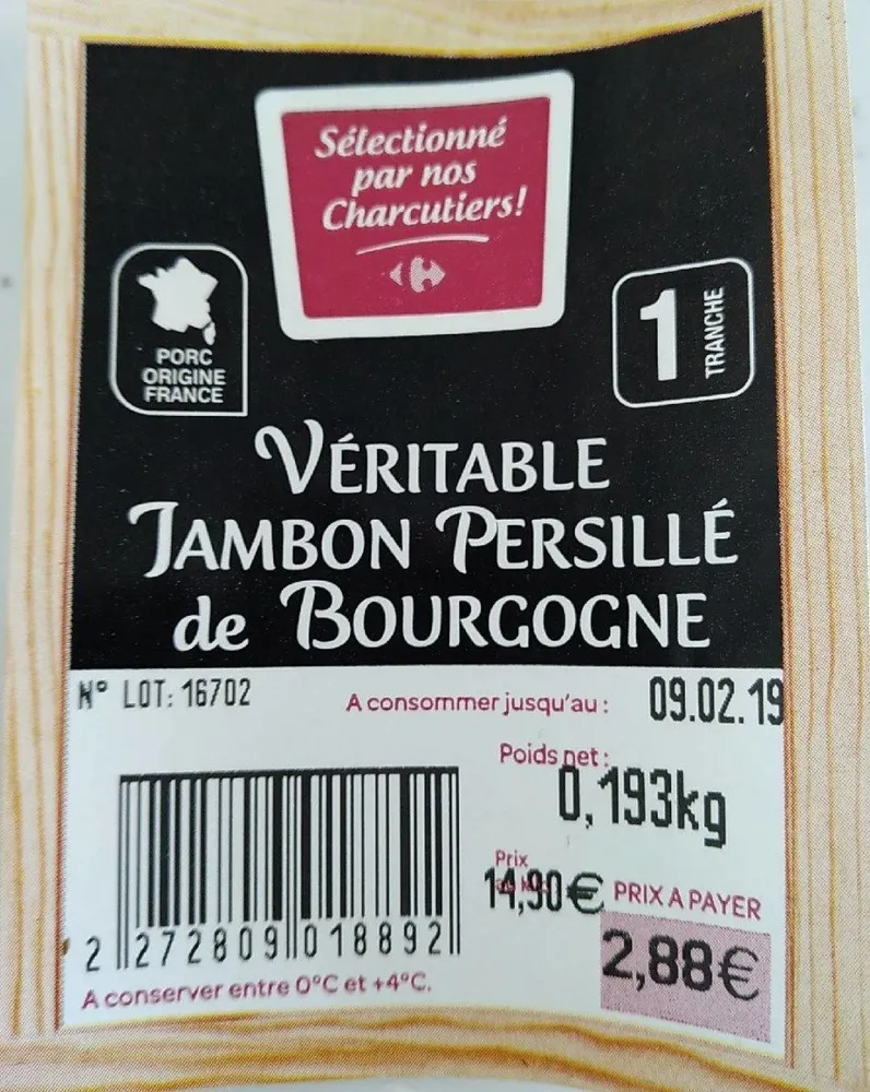 Veritable jambon persillé de Bourgogne
