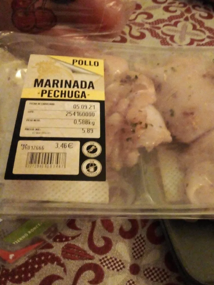 Pechuga de pollo marinada